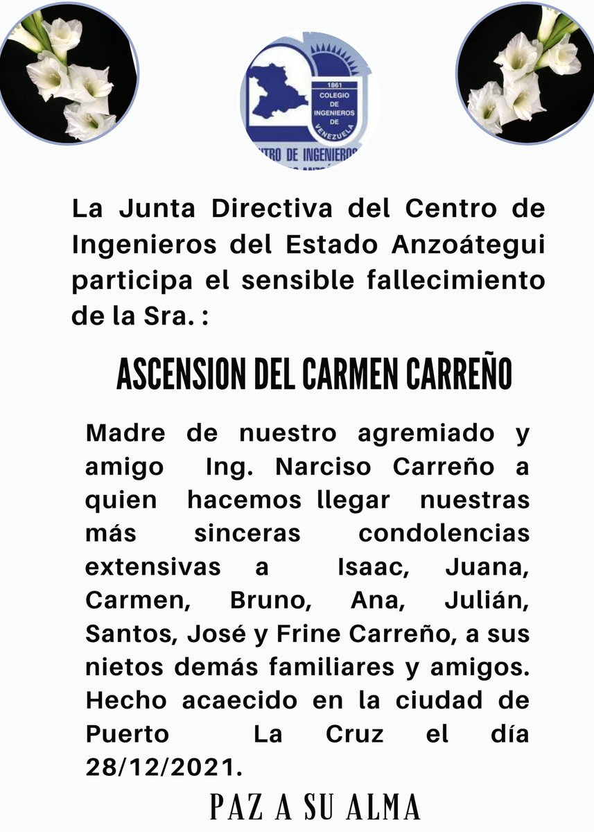 cianz's tweet photo. La Junta Directiva del Centro de Ingenieros del Estado  Anzoátegui participa el sensible... https://t.co/6mtP1mV4L8