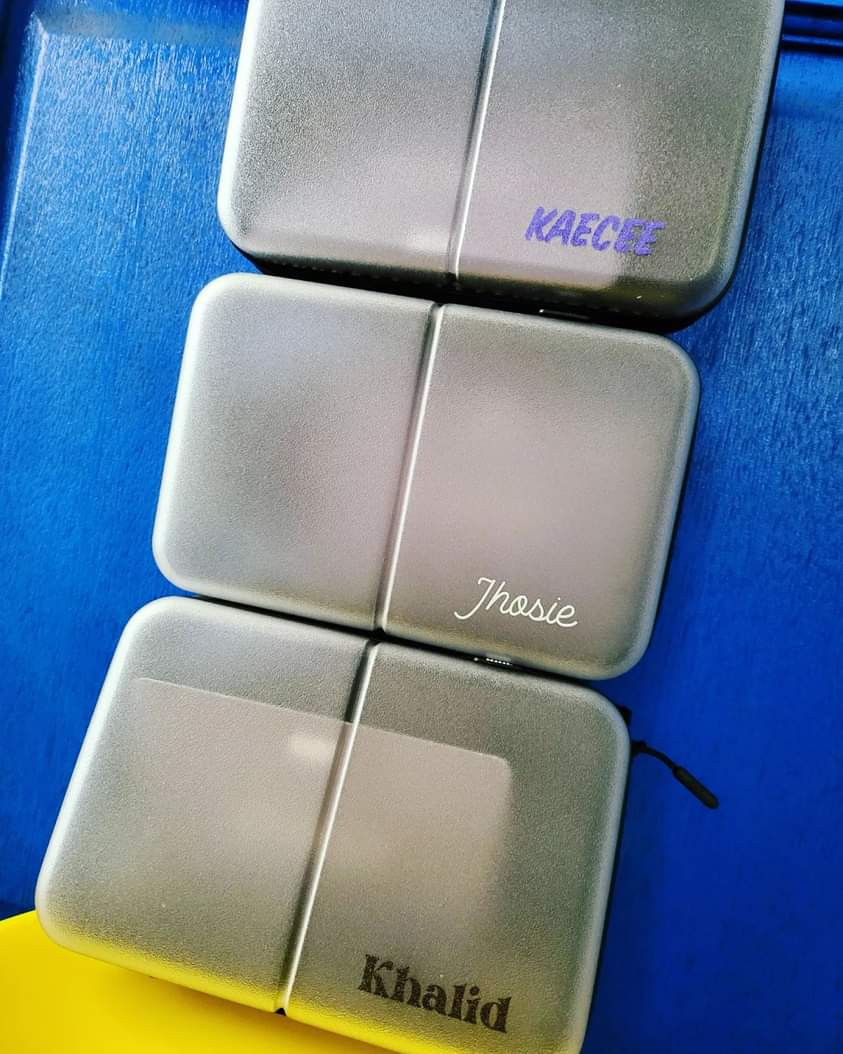 jhosie's tweet image. Our set of personalised @July #techkit just perfect! #hardshell #semitransparent #christmas2021 #Christmas #getjuly