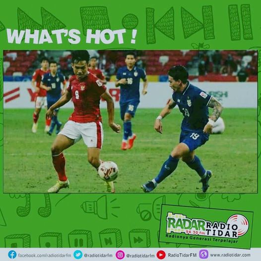 RadioTidarFM's tweet photo. Indonesia bertemu Thailand di leg pertama partai final Piala AFF 2020 semalam dan dimenangi Thailand 4-0. Ini membuat langkah Indonesia kian berat di leg kedua pada 1 Januari 2022. Bagaimana Sahabat Tidar menyikapi kekalahan ini? Jawabnya sambil req lagu ke Dea yuk di #APELPAGI https://t.co/fcGm37L54f