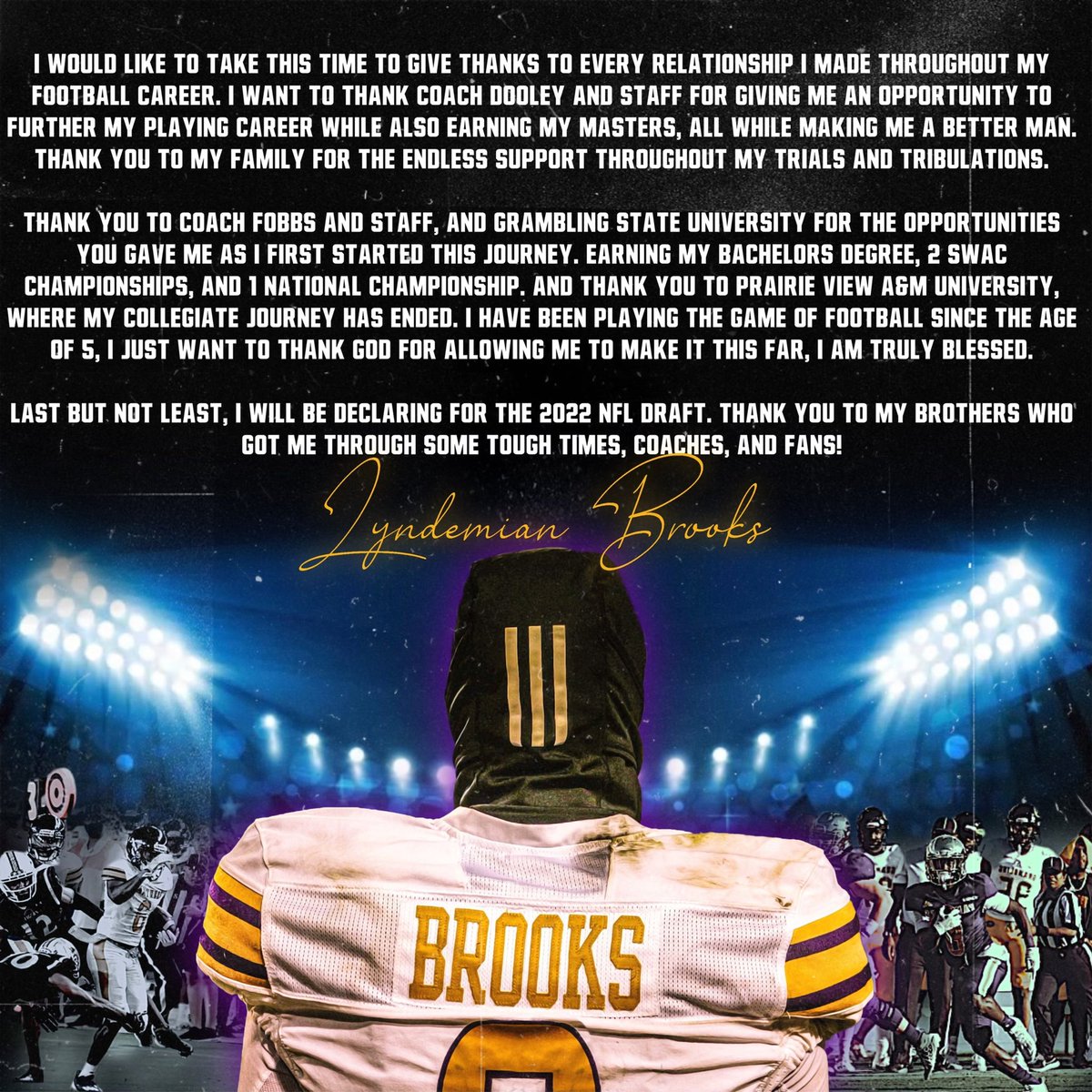 Blood Sweat &amp; Tears, … Thank you #PVAMU, thank you #GramFam, I’ll forever cherish every moment. With LOVE …💛
-BIG6