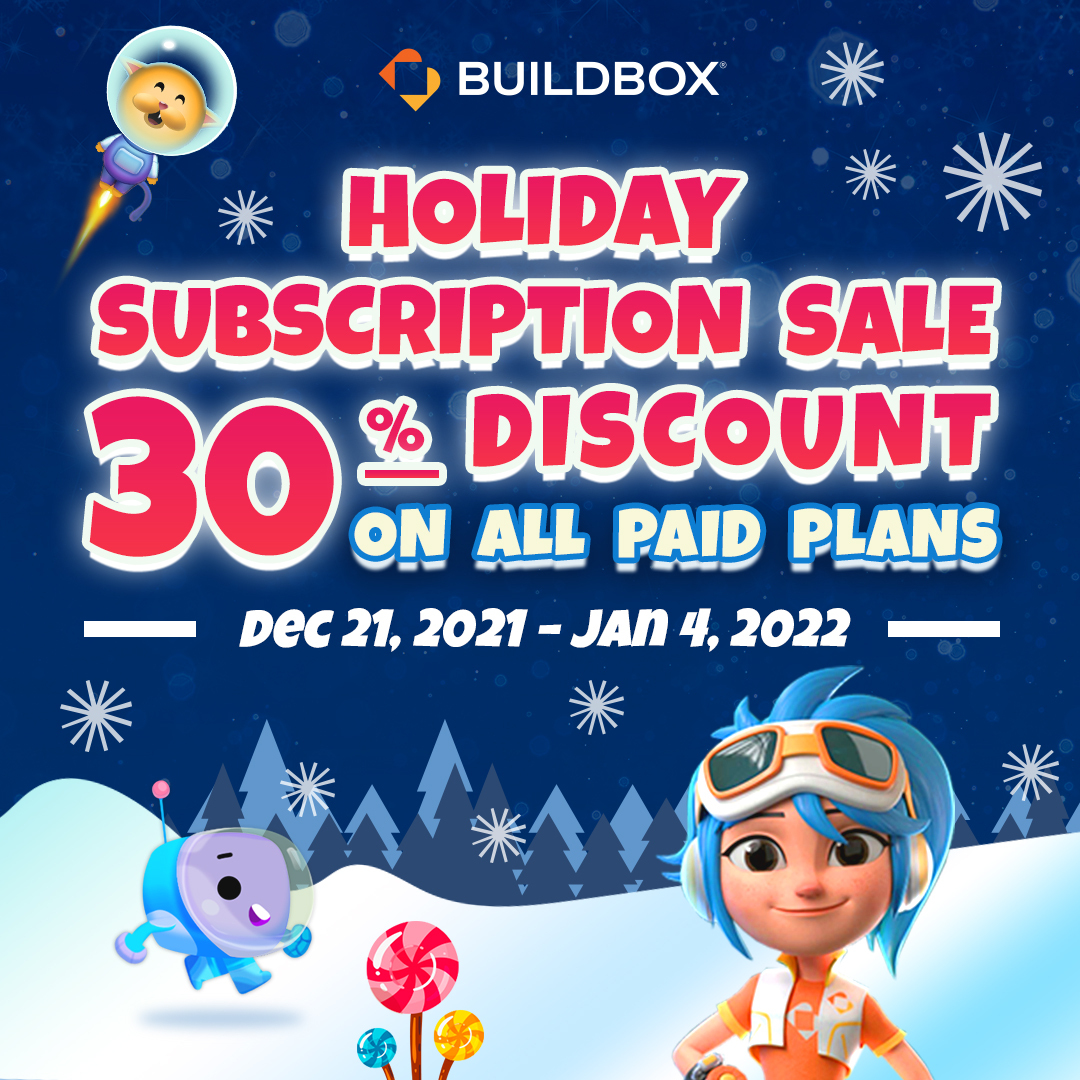 Our Holiday Subscription Sale is going on NOW! Get 30% off all paid plans from now through January 4th! 

Full details here → ow.ly/6SXE50HfVOe

#holidaysale #nocode #gamedev #gameart #sale #games #gamedesign