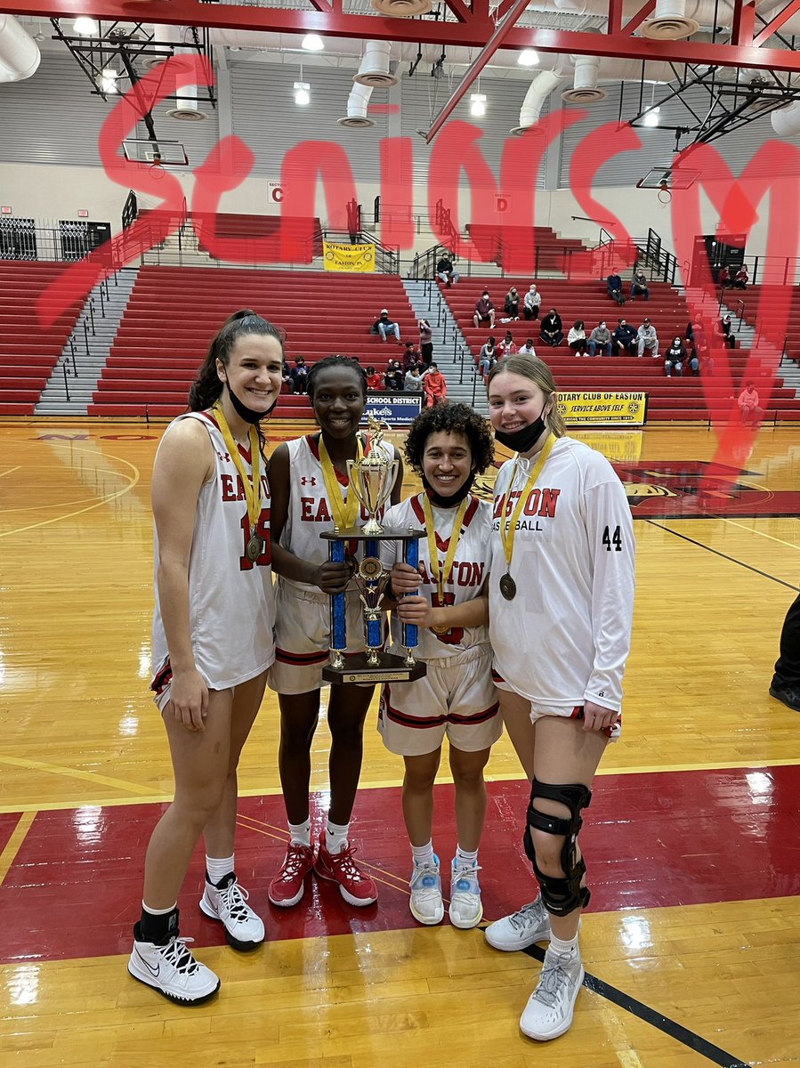 Clean 🧹 of the Easton Rotary Holiday Classic!  
💥Congratulations to <a href="/SaraTamoun/">Sara.Tamoun</a> our tournament MVP 🌟
💥Congratulations to <a href="/MakennaZimm/">Makenna Zimmerman</a> All-tournament team🌟
Proud of the teamwork and effort at each level! Go Rovers!! 
👏🏼Thank you Easton Rotary Club! 
<a href="/GoRedRovers/">Easton Athletics</a>