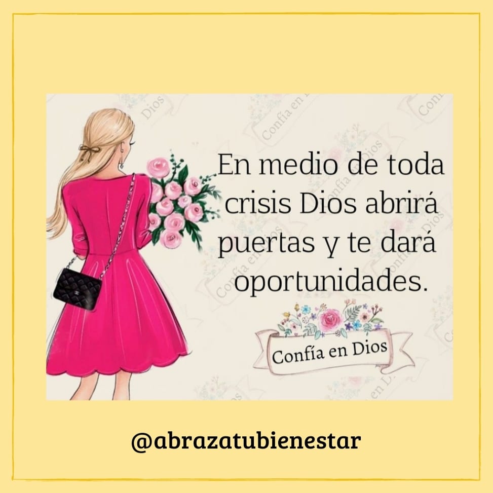 abrazabienestar's tweet photo. Mientras estes conectado con el Todopoderoso, siempre abrá oportunidades, a pesar que una y otra vez se cierren  puertas. Recuerda que el tiempo de Dios es perfecto, confia en el.
Feliz día💛💖
#transformacion #frasespositivas
#frases  #afirmaciones
#creerenti https://t.co/FNDRnN9A7G