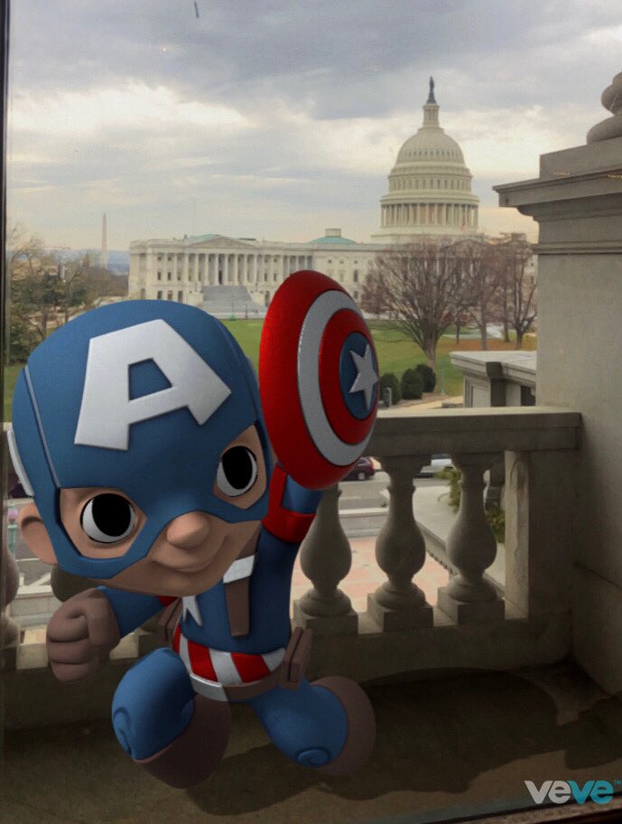 gracenc99's tweet photo. Pretty cool shot of Steve Rogers FA in front of the US Capitol 🇺🇸✨

#NFT #veve #vevefam https://t.co/nRnHR9k2xd