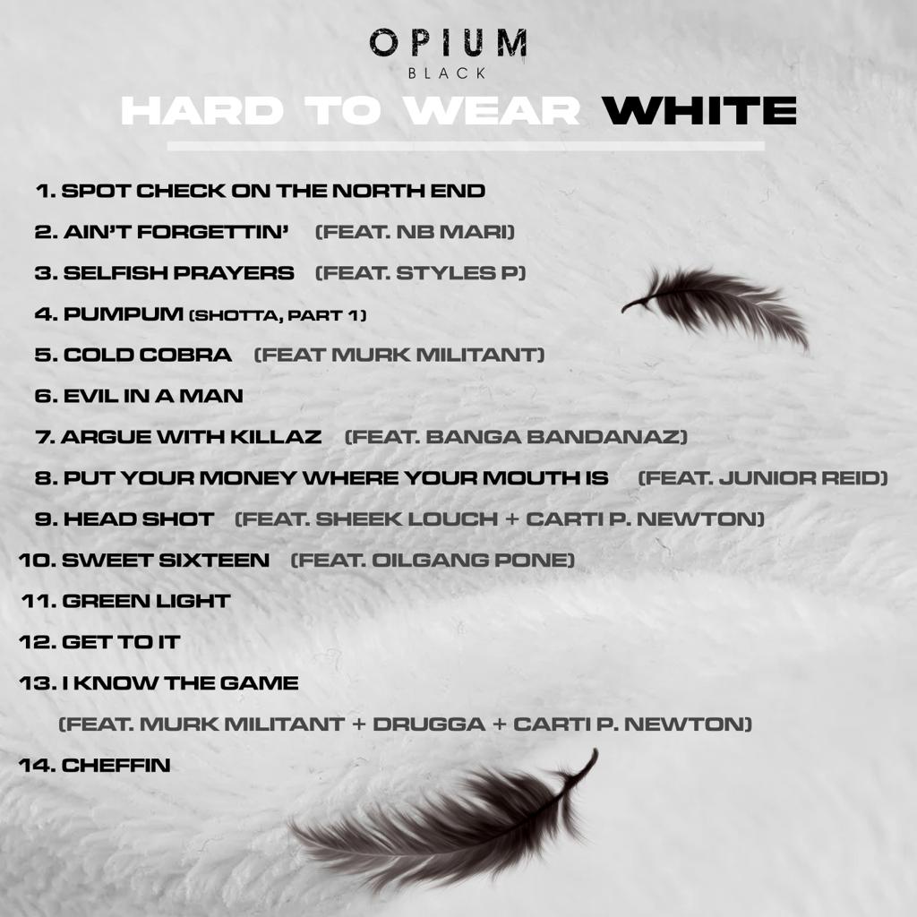 opiumblack's tweet photo. Getting ready for liftoff 🚀 

HARD TO WEAR WHITE
🔥Landing 1/1/2020🔥
Featuring @realjuniorreid, @SHEEKLOUCH, @stylesp,
@OilGangPone among others. 

Happy New Year!
#HTWW #HardToWearWhite #OpiumBlack #OozieBlack #NuBankEra #HeistRadio #RemixKilla #OpiumVision #DBlock #TheLOX https://t.co/dpDVSzCkfb