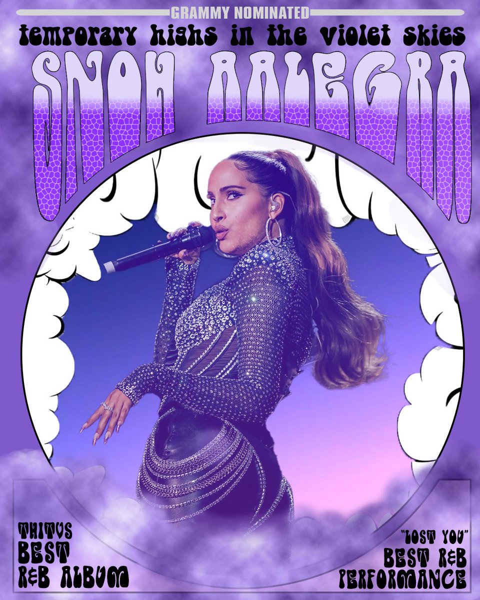tbdesignstx's tweet photo. Ending the year with my faves, how ѕєηѕαтισηαℓ is Snoh Aalegra? 

@snohaalegra 💜☁️ 💚 https://t.co/2ZGTGcCHCs