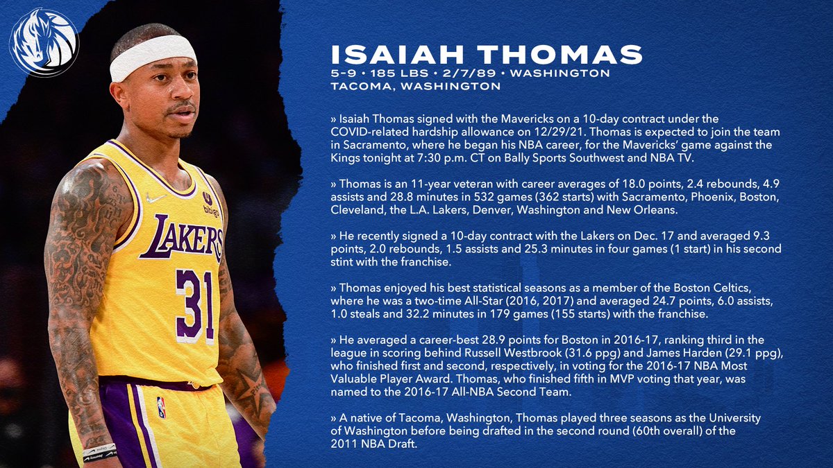 Lakers Sign Isaiah Thomas To 10-Day Deal