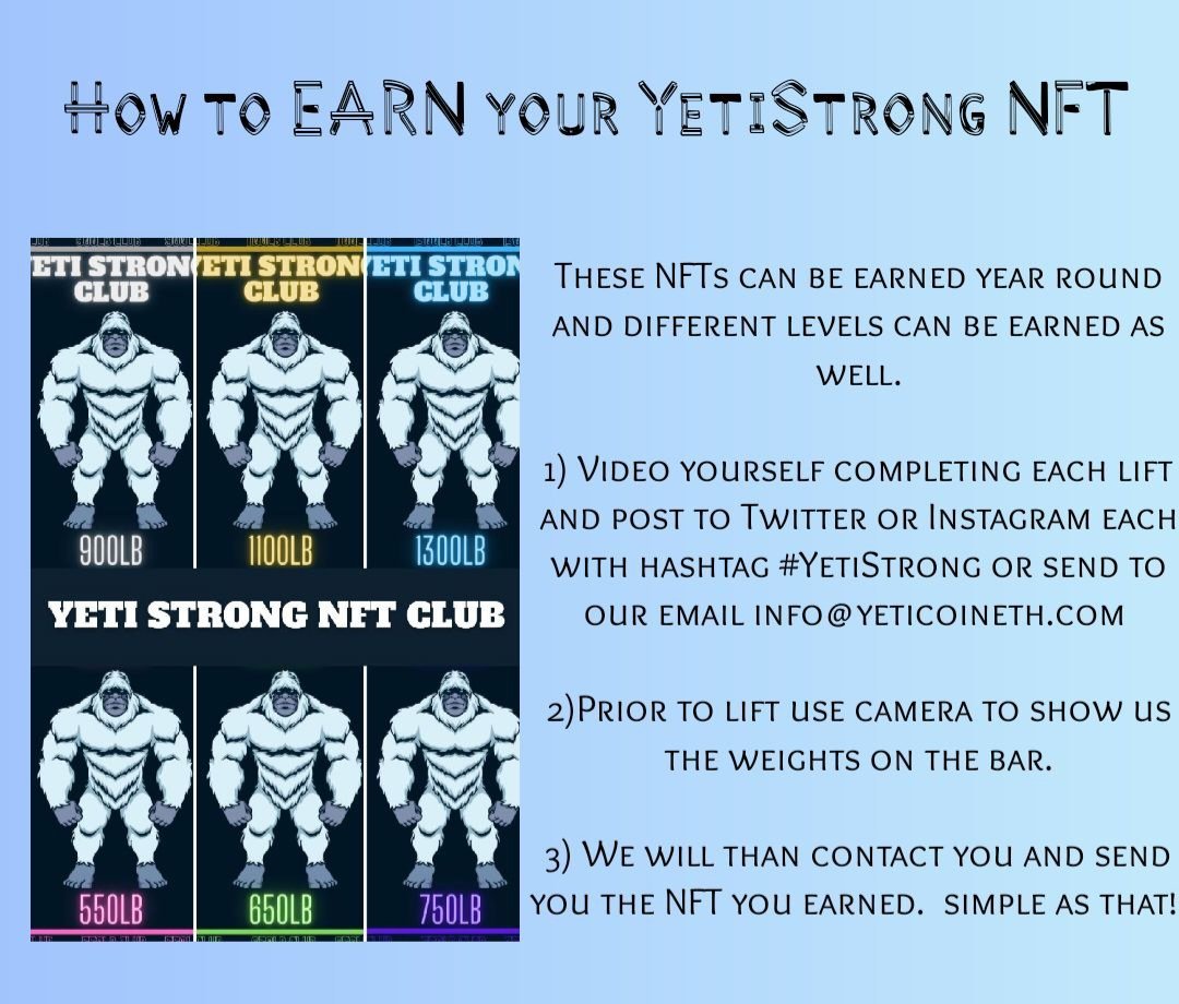 1CryptoGOAT's tweet photo. 🎉🎉2022: The Year of #MoveToEarn 🎉🎉

🟢Look for early movers in this space that are combining  #cryptocurrency + #sports &amp; #wellness  

👇👇👇👇👇👇👇👇👇👇👇
👉$YETIC @YetiCoinEth $YETIC 👈

DEX 💹: https://t.co/cxufwYl986 https://t.co/fxXPrNcs1l