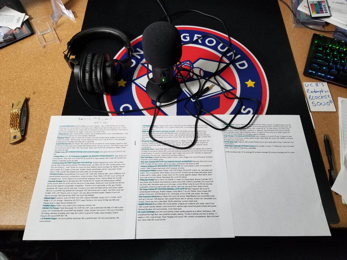 UndergroundBrks's tweet photo. About to hop on Streamyard and hammer out another episode of #UndergroundRunaround
2021 Bowman Draft breakdown.
Hopefully I'll have it on YouTube before the night is over.
This will hopefully be extremely helpful to everyone in the hobby.
#BowmanDraft #Breakdown #Podcast https://t.co/bvQfXWttGX