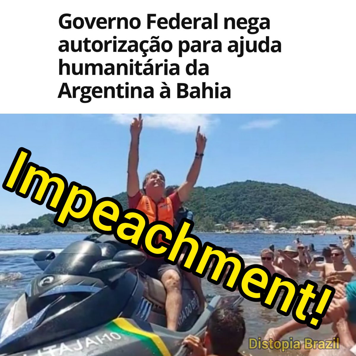 DistopiaBrazil's tweet photo. O Vagabundo Genocida não faz nada e atrapalha quem quer ajudar!
Fora Bolsonaro!
Impeachment!
#BolsonaroVagabundo 
#BolsonaroVergonhaDoBrasil 
#Impeachment https://t.co/BtYRId4I1P