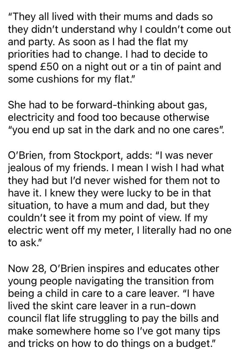 Download @streetnewsapp to read my full article online. ”I was never jealous of my friends. I wish I had what they had but I never wished4them not2have it. I knew they were lucky2 be  in that situation, 2have a mum+dad,” says Rayne O Brien,inspirational #careleaver 
@sophiewillan