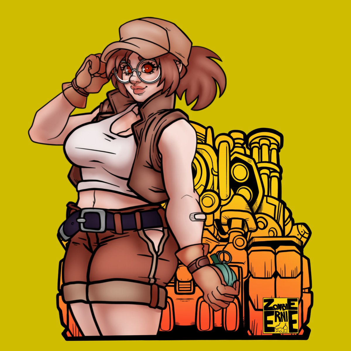 ニコ・ロビン 「Y'all like stickers? I'm thinking of put」|ZombieErnieのイラスト