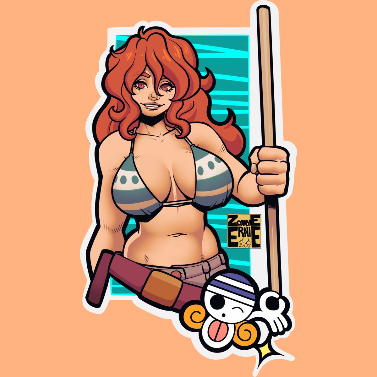 ニコ・ロビン 「Y'all like stickers? I'm thinking of put」|ZombieErnieのイラスト
