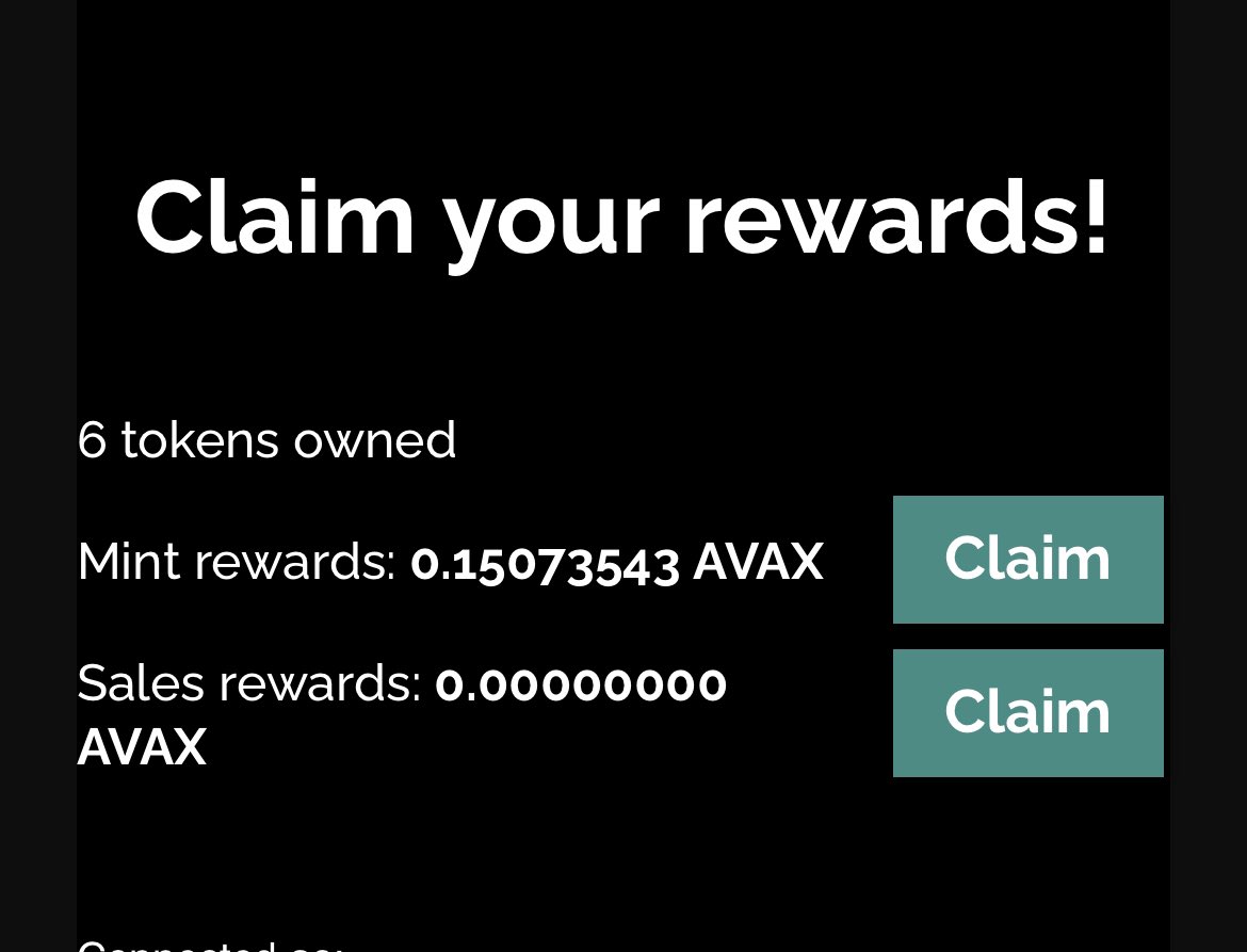 VendMachineNFT's tweet photo. Our first minter already claimed more than 1 #AVAX !!!! Crazy rewards here! And still more adding up! 

MINT IS LIVE!!! 

https://t.co/k7B1cKGf14

#NFT #NFTCommunity 

See claim: 
https://t.co/gAt9XbX70o https://t.co/HXvlDHhVu7