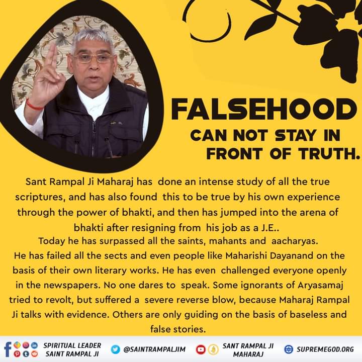 SahareDas's tweet photo. #ThursdayThoughts 
 The path of devotion of @SaintRampalJiM is certified by the scriptures of all religions. Which no one can prove false.
#GodMorningThursday

 To know more, 🙏 please must visit Sant Rampal Ji Maharaj YouTube Channel. https://t.co/kaNGQNgqOc