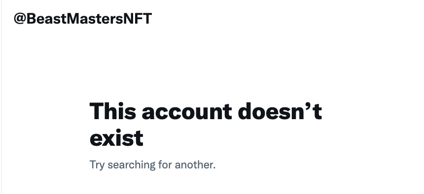 FCG_Studio's tweet photo. ((( #RUGPULL 🚨 - #BEASTMASTERS )))
...
Todays rug goes to BeastMastersNFT....
.
Twitter account gone.
Webiste gone.
price down %99.28
.
#beastmastersNFT #CryptocurrencyNews https://t.co/NndKrvfh19