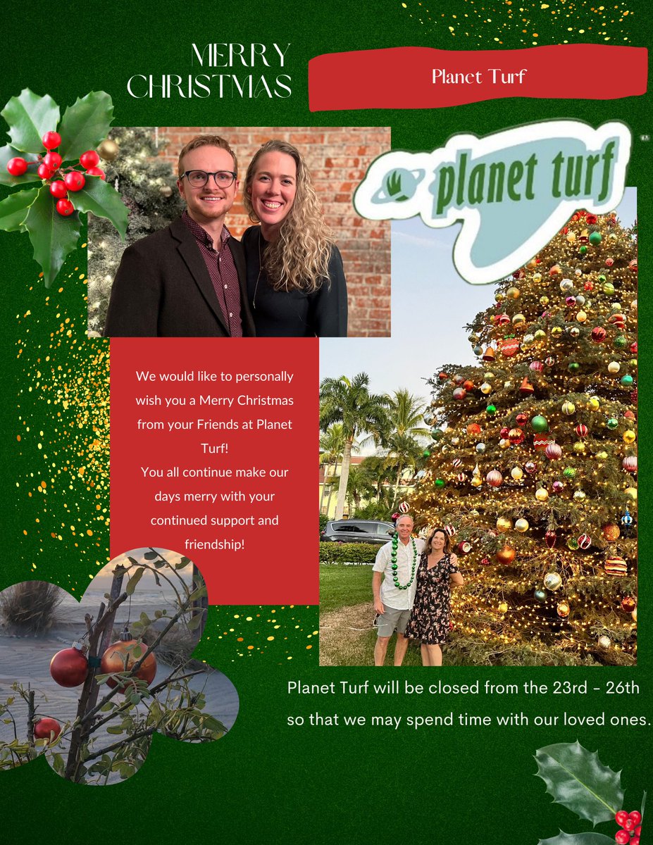 PlanetTurfusa's tweet photo. We hope all you #turfies out there had a Merry Christmas spent with family and loved ones! And Happy new year to all our partners. We are incredibly grateful and humbled to work with such great people! Looking forward to an even better 2022!🎉🥳 See you next year! https://t.co/7AwbbNJAJa