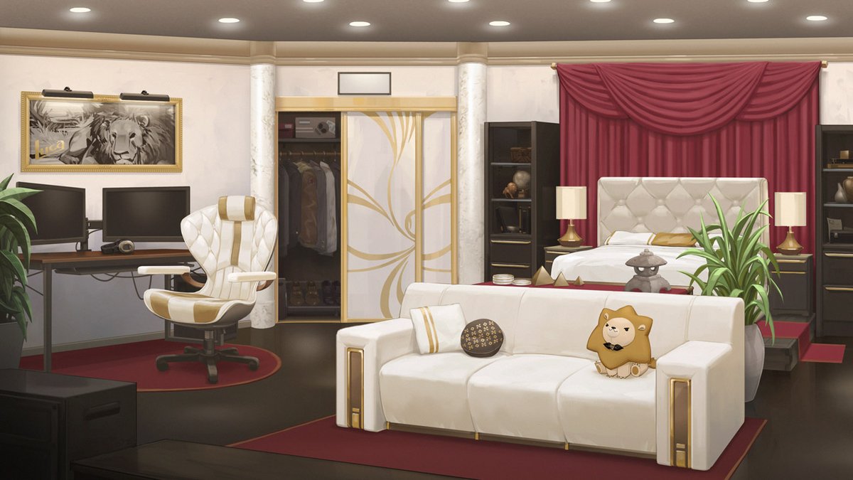 Just some interior decorating I did for a certain <a href="/luca_kaneshiro/">Luca Kaneshiro 🦁 💰 NIJISANJI EN</a>! 100% extortion-free, I swear!
