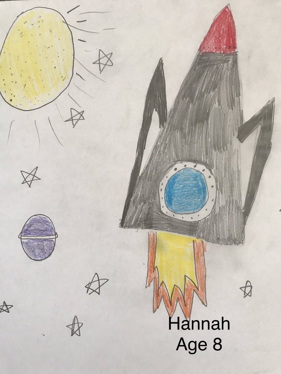 KidsDrawRockets's tweet photo. Render by: @ErcXspace 
Drawing by: Hannah, age 8
Submitted by: @KBarlow48 
#kidsdrawrockets https://t.co/g5mtpJZqR2