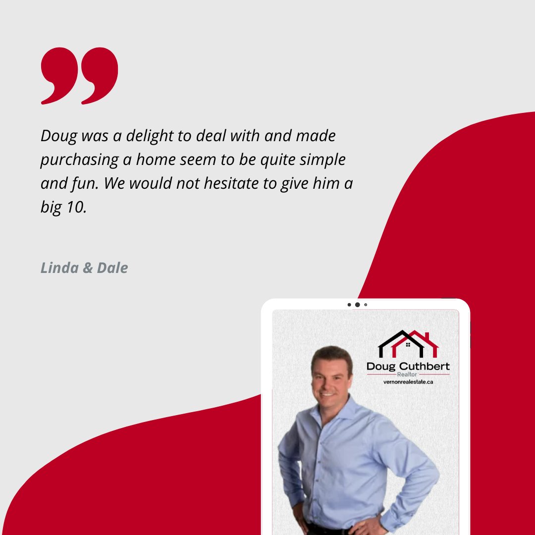 Thanks for putting your trust in me Linda and Dale!