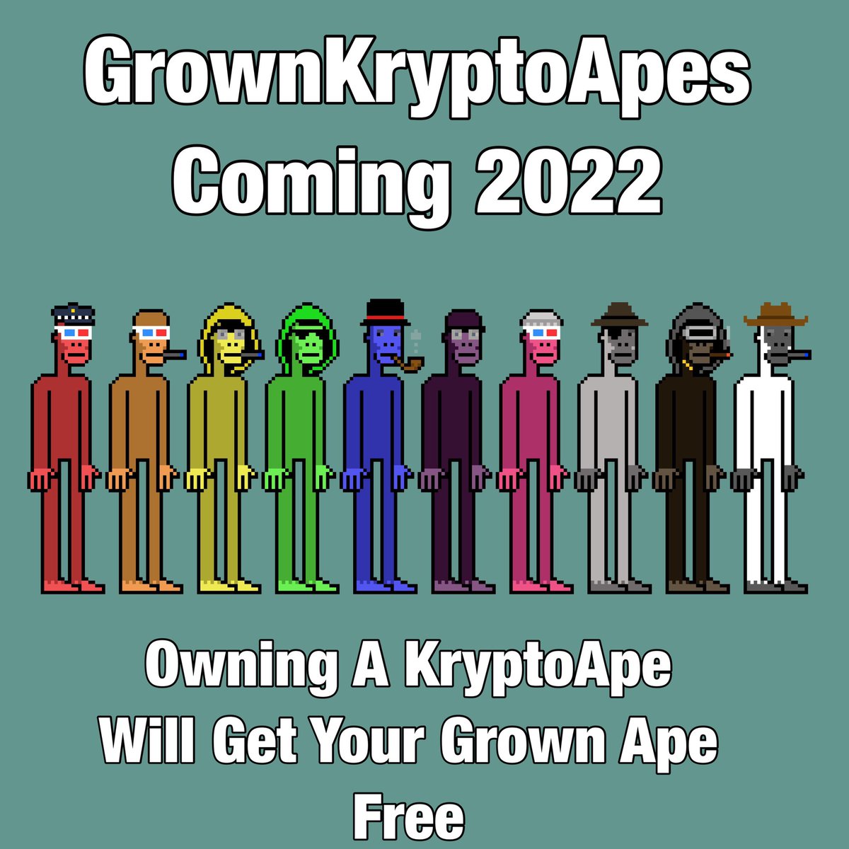 jahnfts's tweet photo. GrownKryptoApes Dropping in 2022 
Go Cop A Krypto Ape Now 🤯
#nft #nftart #art #nftartist #crypto #kryptoape #nfts #jahnfts #artist #opensea #openseanft #kryptobabyape https://t.co/3COvO6NoFf