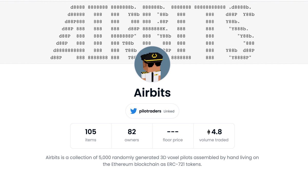 18日間で105体のAirbitsをListしましたが、本日全て売り切れました🚀🚀🚀

現在2次流通もしていないため、Floor Price自体ありません⚡️

Trading Volumeも5.0ETH到達直前です⚡️

芸能人 crewも3人ご搭乗され、これからの盛り上がりにも期待🔥

本日も新たな5体をListします…

#NFTCommunity #NFTJPN