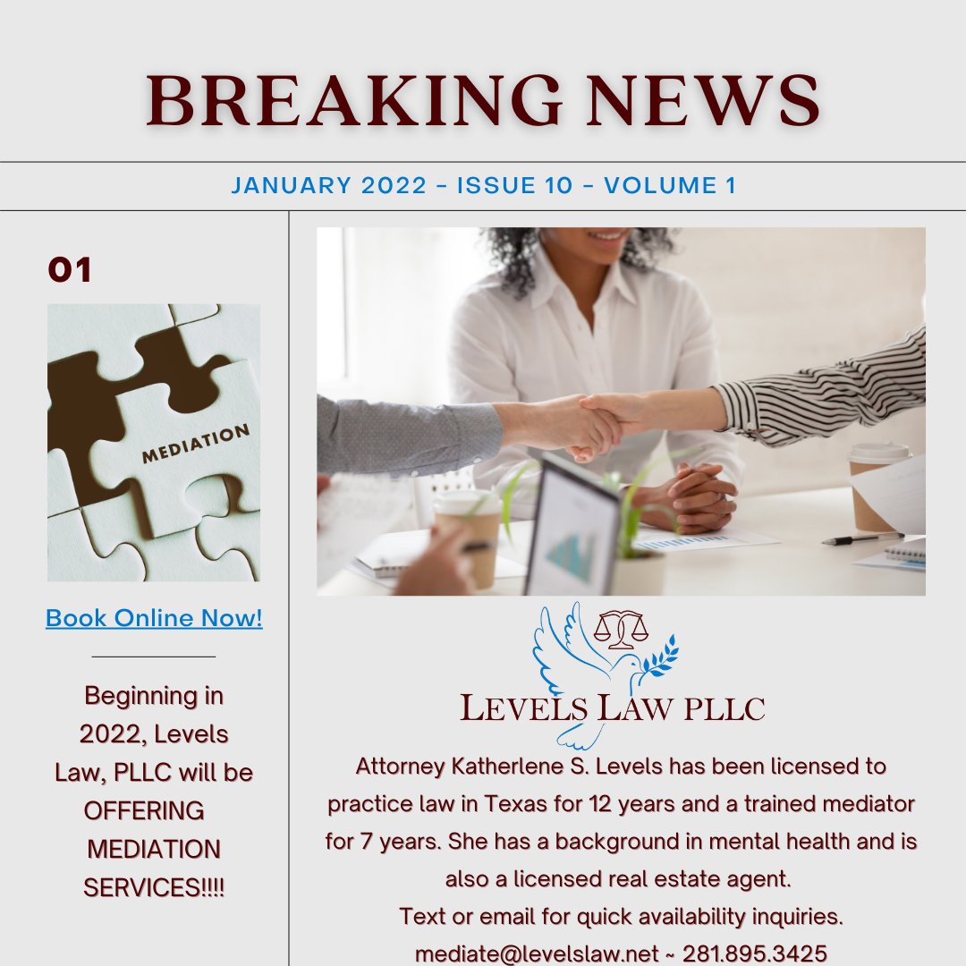 LadyLevels's tweet photo. Good News for the New Year! #LetsSettleIt #MediateNow #LevelsLawMediation https://t.co/mZG89oJbwH