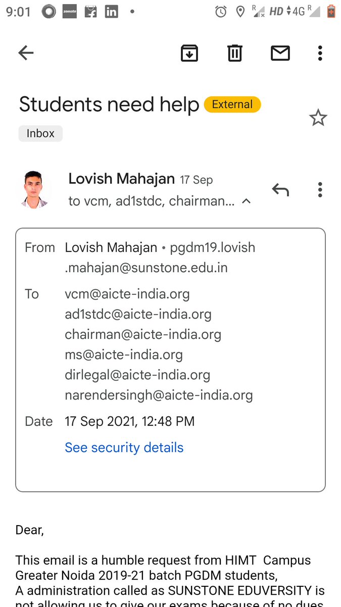 LovishMahajan13's tweet photo. Wake up UP authority wake UP AICTE.
Cancel the Licence of HIMT greater Noida @AICTE_INDIA 
Fake company Sunstone Eduversity and HIMT greater Noida i looting students.
#WakeUpAICTE
@NBCNews @indSupremeCourt @SunstoneEdu @HIMTGroup1 @Minister_Edu @dmgbnagar @myogiadityanath https://t.co/9ffu8Av9u2
