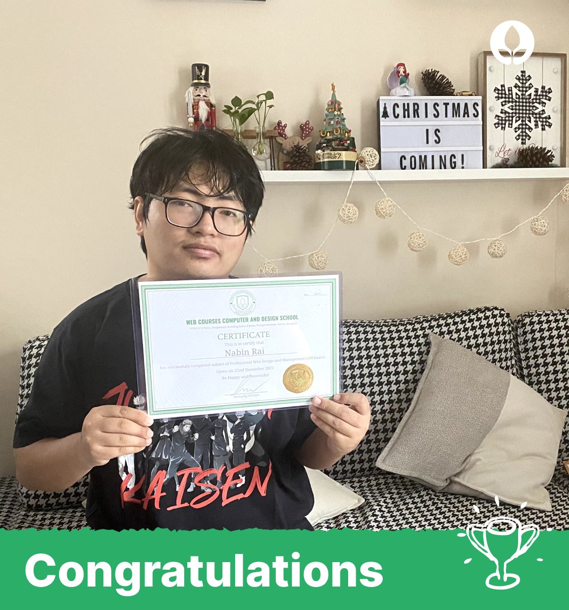 webcoursesbkk's tweet image. A big congratulations to Hangden Rai who is now a fully accredited Web Designer. Well done! We are so proud of you and your work!

#webcoursesbangkok #webdesigner #professionalwebdesigner #wcbstudents