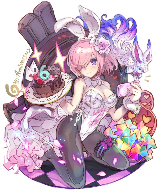 #年の瀬に渾身のイラスト晒すのでフォローしてください 
描いてて楽しいバニましゅちゃん。来年も描きたいバニましゅちゃん✨ 