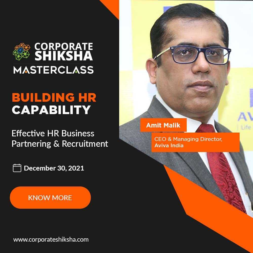 CorporatShiksha's tweet photo. #CSMasterClass on Building HR Capability: Effective HR Business Partnering & #Hiring with Speakers like @amitmalik99, CEO and Managing Director - @AvivaIndia.
Join the #CSMasterClass to Learn from Business Leaders: https://t.co/its7QcbVC3 https://t.co/K1Dj4zoUBu