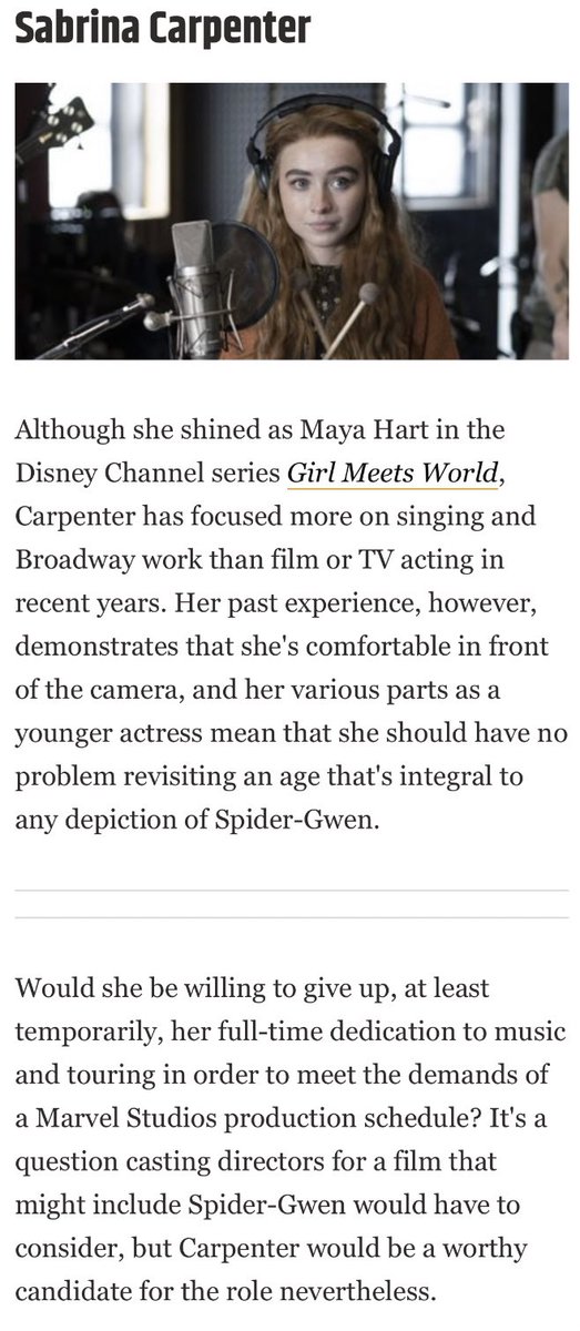 girlmeetsnews's tweet image. 🗞: @screenrant included @SabrinaAnnLynn on their list of “10 Actresses Who Could Play Spider-Gwen In The MCU!” 

🔗: screenrant.com/actresses-shou…

(Photo is a fan edit)
