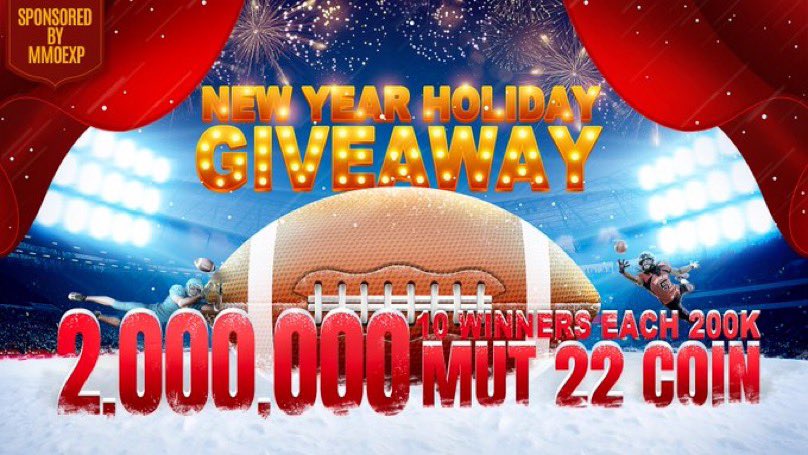 Throne_YT's tweet photo. NEW YEAR Giveaway (FINAL Zero Chill)
2,000,000 Madden 22 coin

Enter:
Follow @MmoexpService &amp; @Throne_YT
RT &amp; LIKE

If this post hits 1K RT's I'll drop 1Million more giveaway
200K coin each winner

Happy New Year Holiday!
(Sponsored by https://t.co/bOpoKHclSs) https://t.co/kB3uqJwCG2