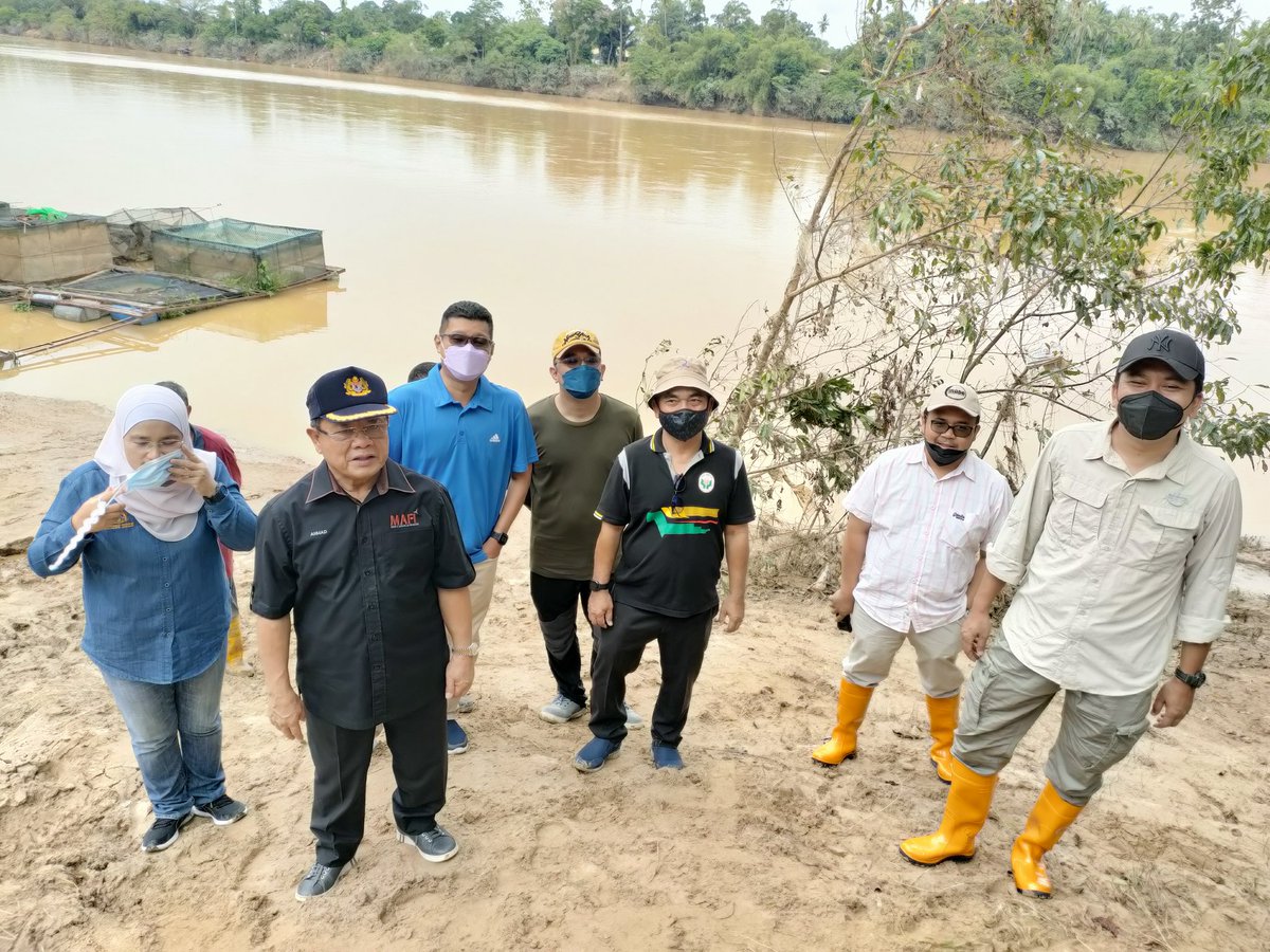 tokmathamzah's tweet photo. Turut dilawati Projek Ternakan Ikan Sangkar dan Projek Fertigasi yang diusahakan oleh PPK Temerloh.  Dari 40 sangkar ikan, kini tinggal 12 sangkar sahaja, manakala 6000 polibeg pelbagai tanaman fertigasi musnah akibat banjir.
@LPP_MALAYSIA 
@mafimalaysia https://t.co/4Pvri8vMjA