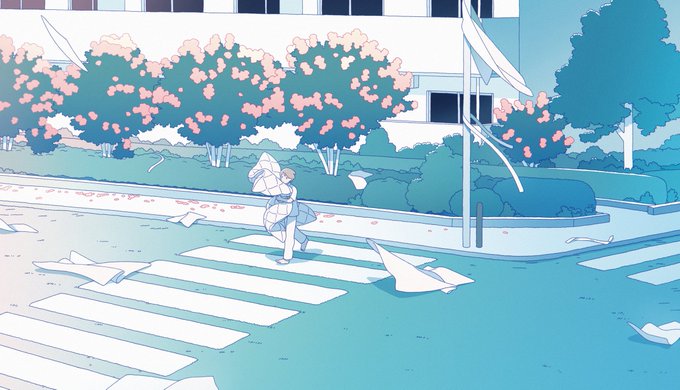 「女の子 横断歩道」のTwitter画像/イラスト(人気順)