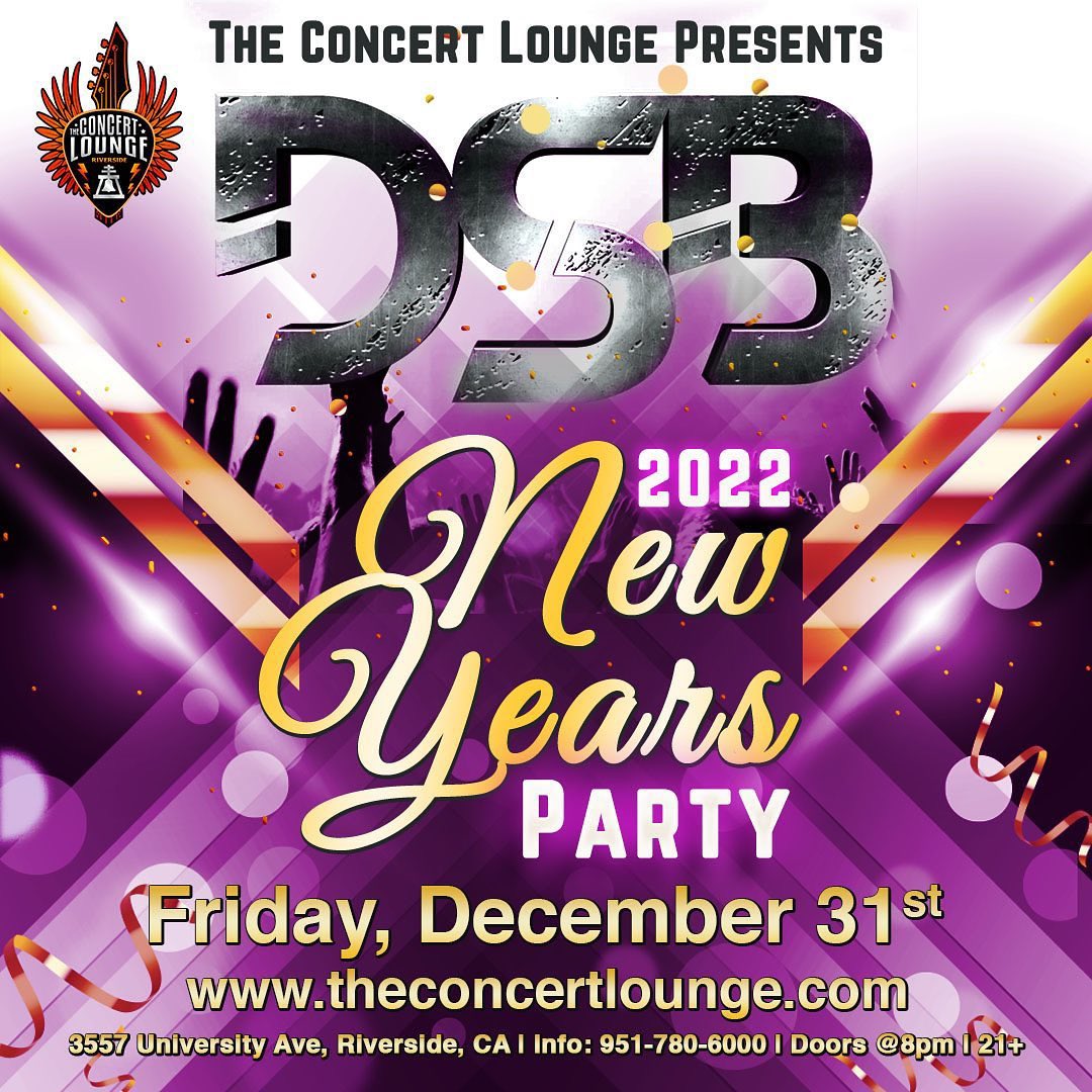 DSB (@dsbband) on Twitter photo 12/31–Ring in the new year with DSB at The Concert Lounge’s 2022 New Year’s Party in Downtown Riverside! Tickets available at theconcertlounge.com <a href="/romanosconcerts/">The Concert Lounge</a> #NewYearsEve #DSB12 12/31–Ring in the new year with DSB at The Concert Lounge’s 2022 New Year’s Party in Downtown Riverside! Tickets available at theconcertlounge.com <a href="/romanosconcerts/">The Concert Lounge</a> #NewYearsEve #DSB12