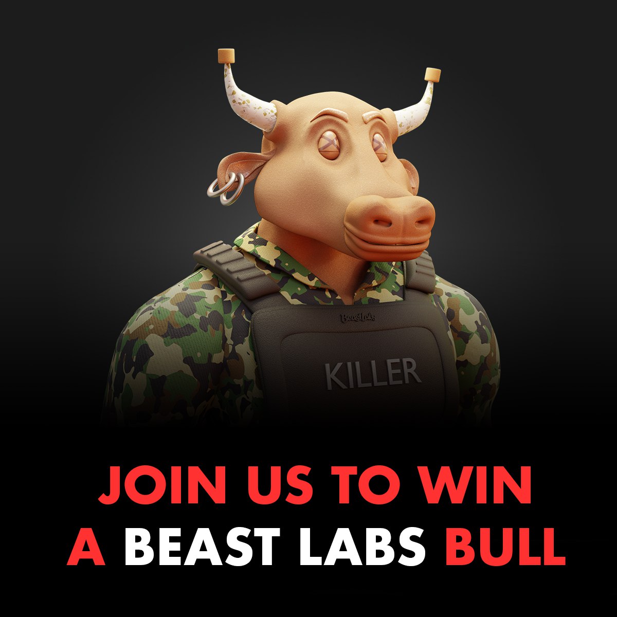 BeastLabs_NFT's tweet photo. Beast Labs #NFT Giveaway! 💎
from The 3D Bull Collection

Award Winning Designers from Disney, EA Sports, Toy Story, Ubisoft!

To enter: 
1️⃣ Like and Retweet this post
2️⃣ Follow us
3️⃣ Tag 2 friends on this post 
4️⃣ Join our Discord (link in bio)

(Result on 01/15/22) 
Good luck! https://t.co/6QmhJqSdbN