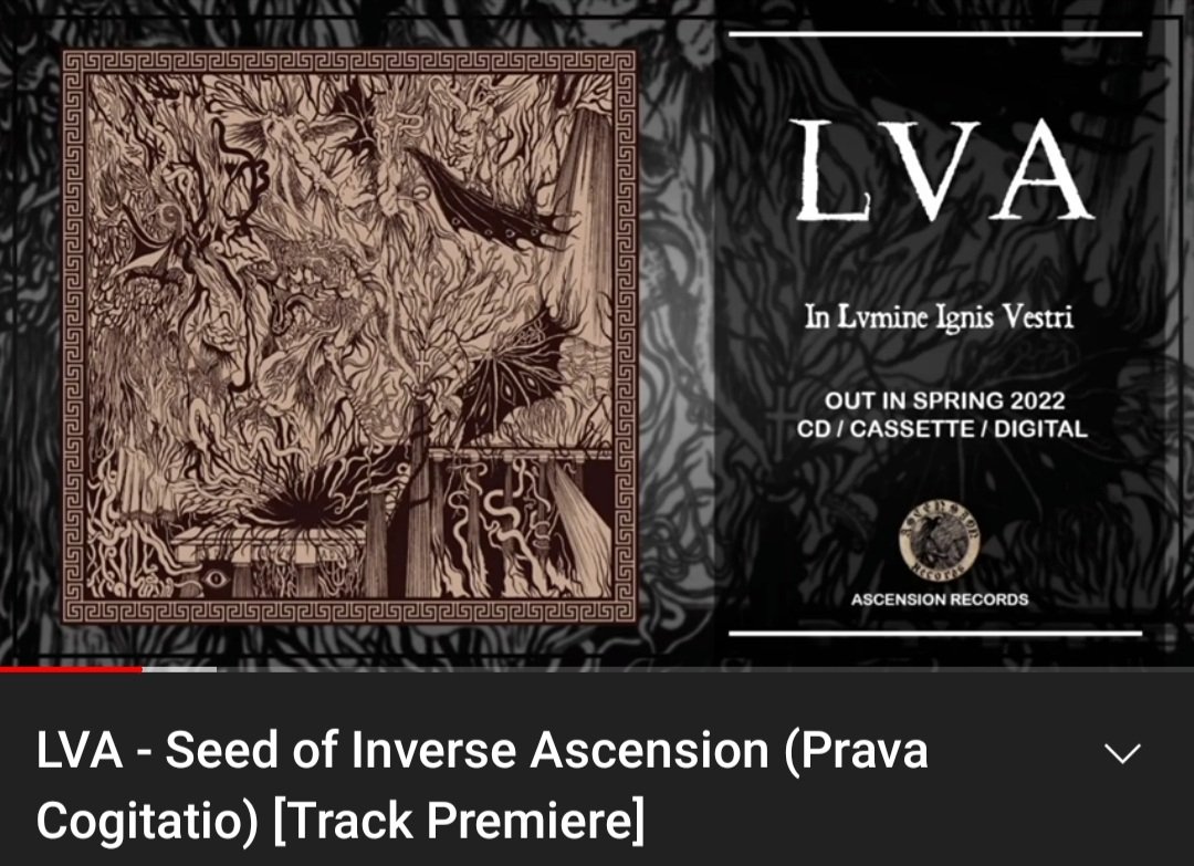 AscensionRecsMX's tweet photo. LVA - Seed of Inverse Ascension (Prava Cogitatio) [Track Premiere]
Taken from their upcoming EP "In Lvmine Ignis Vestri" 
Enjoy and Share!
https://t.co/k4k4YGwa39

#lva #ascensionrecords #blackmetal https://t.co/d4Wdmx7YIK