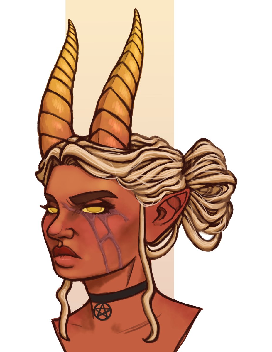 fluff_studios's tweet photo. 2 gorgeous tieflings i was commissioned to draw at holmat ❤️ loved working on these!! i'll have to do more portraits in the future 👀💕 https://t.co/WwW66Ipuw3
