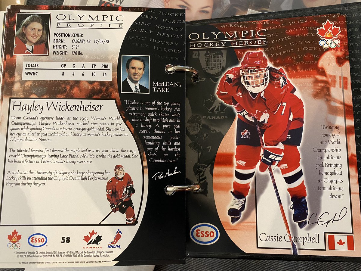 Cote7A's tweet photo. Going through old albums and came across this gem!! My hockey hero’s growing up! 
Geraldine Heaney, @wick_22 and @CassieCampbell  🏒 https://t.co/pgd3KBKnza