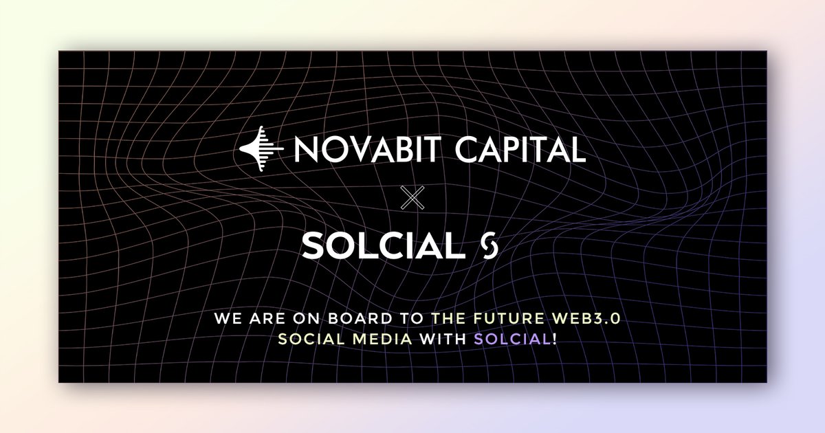 NovabitCapital's tweet photo. Thrilled to introduce people @solcialofficial

Solcial is creating a truly open social network, allowing anyone to share content in a fully permissionless way, avoiding censorship, and rewarding users and content creators in a fair manner. 

More infos 👀 https://t.co/gndqHkweQB https://t.co/YEdau7mVVt