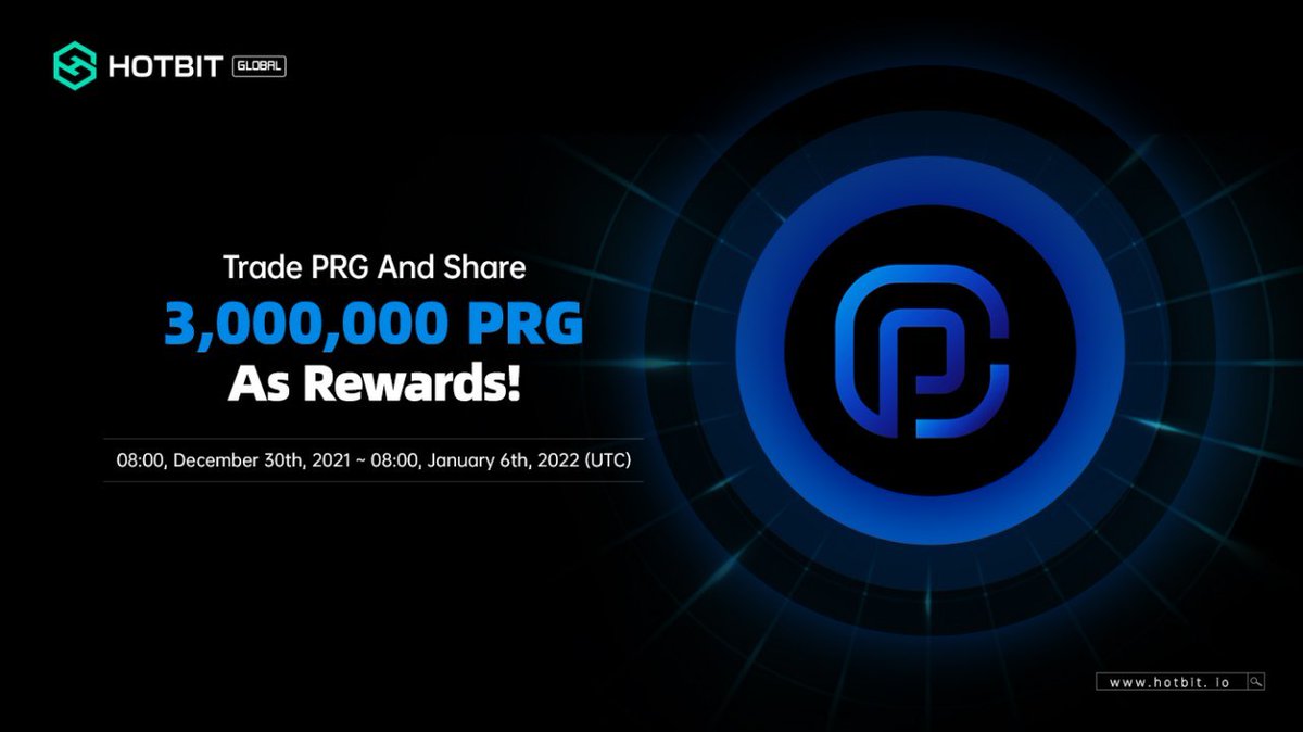 pirrotgame's tweet photo. 🎉【Event】Trade PRG And Share 3,000,000 PRG As Rewards!

⏰Duration：08:00 AM UTC, December 30th, 2021 ~ 08:00 AM UTC, January 6th, 2022.

Details🔗https://t.co/kGglOUrlSz https://t.co/D9jsMrgOO3
