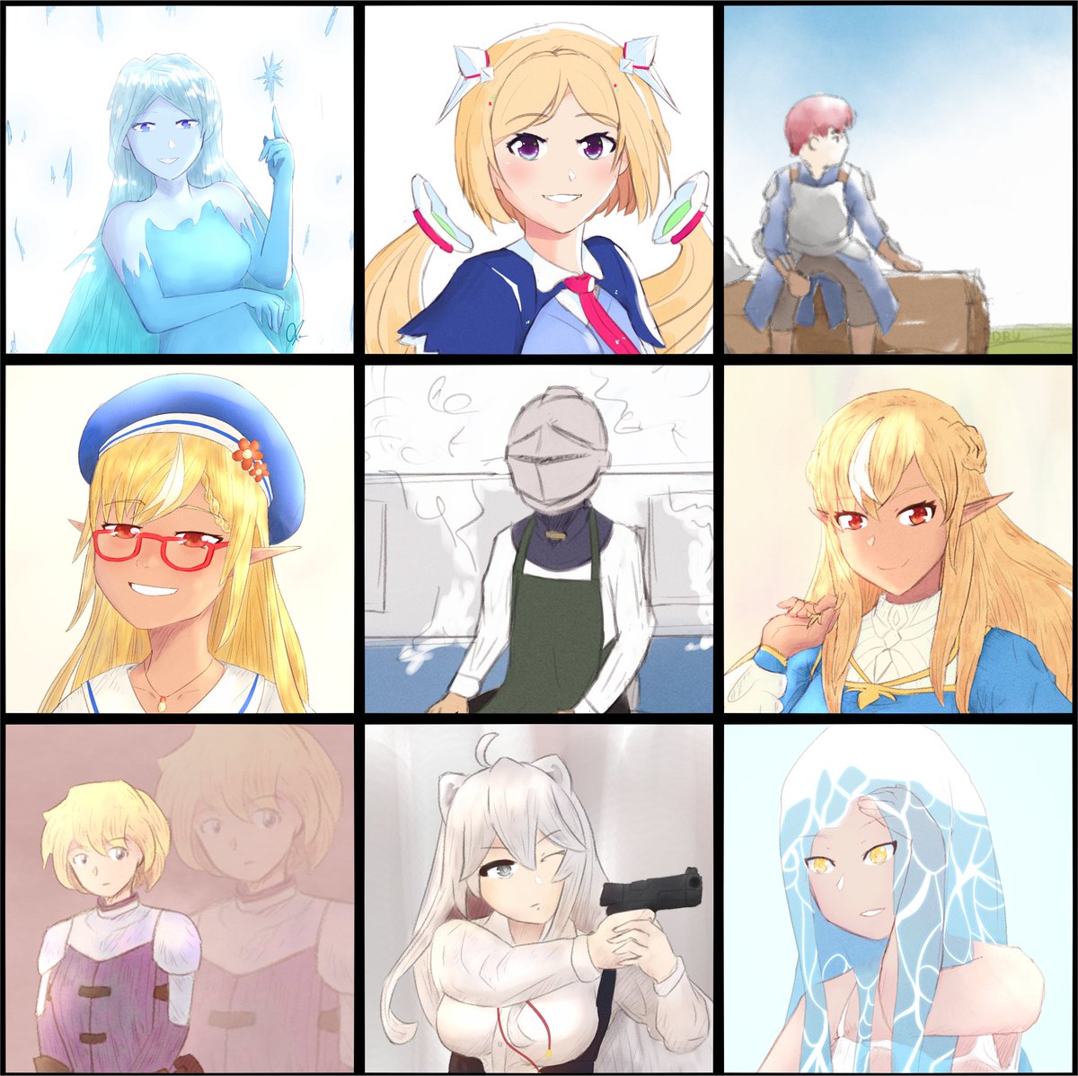 My actual half a year #2021ArtistWrapped mostly experimenting some of stuffs I like, hopefully I do better to the coming days..
#artph 
#hololivefanart 
#しらぬえ
 #ししらーと
#アロ絵