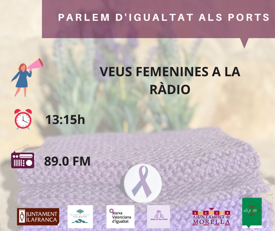 📻 RÀDIO EN IGUALTAT: VEUS FEMENINES A LA RÀDIO ESPANYOLA

🙋‍♀️🌞 Bon dia, avui en el programa “Parlem d’Igualtat als Ports” parlarem de les veus femenines a la ràdio espanyola.