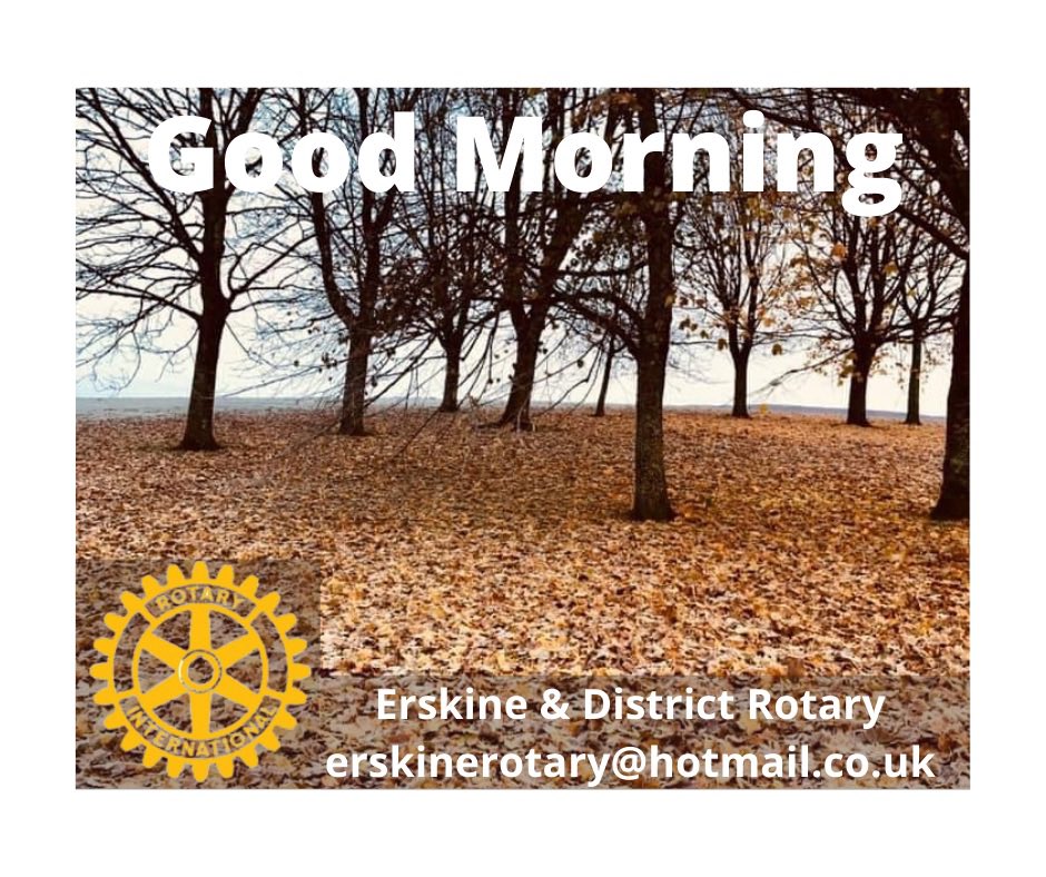Erskine and District Rotary (@erskinerotary) on Twitter photo Good Morning! <a href="/rotaryscotland/">Rotary in Scotland</a> <a href="/RenCouncil/">RenCouncil</a> <a href="/glasgowrotaract/">Glasgow Rotaract</a> <a href="/SmallsforAll/">SmallsforAll</a> <a href="/rotaract/">Rotaract</a> <a href="/ewsrotary/">Rotary E-Club of the West of Scotland</a> <a href="/Rotary/">Rotary International</a> <a href="/RenfrewshireCoC/">Renfrewshire Chamber</a> <a href="/rashielee/">Rashielee Care Home</a> <a href="/RotaryGBI/">Rotary GB & Ireland</a> #bishopton #erskine #goodmorning #Rotary #rotaract #langbank #inchinnan #serviceaboveself #ThursdayMorning #Thursday Good Morning! <a href="/rotaryscotland/">Rotary in Scotland</a> <a href="/RenCouncil/">RenCouncil</a> <a href="/glasgowrotaract/">Glasgow Rotaract</a> <a href="/SmallsforAll/">SmallsforAll</a> <a href="/rotaract/">Rotaract</a> <a href="/ewsrotary/">Rotary E-Club of the West of Scotland</a> <a href="/Rotary/">Rotary International</a> <a href="/RenfrewshireCoC/">Renfrewshire Chamber</a> <a href="/rashielee/">Rashielee Care Home</a> <a href="/RotaryGBI/">Rotary GB & Ireland</a> #bishopton #erskine #goodmorning #Rotary #rotaract #langbank #inchinnan #serviceaboveself #ThursdayMorning #Thursday