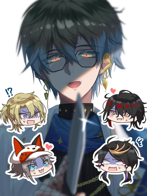Ikeくんかっこよかったし、みんなわちゃわちゃしててかわいかった#Ikenography #Akurylic #drawluca #MystArt #YaminoArt 