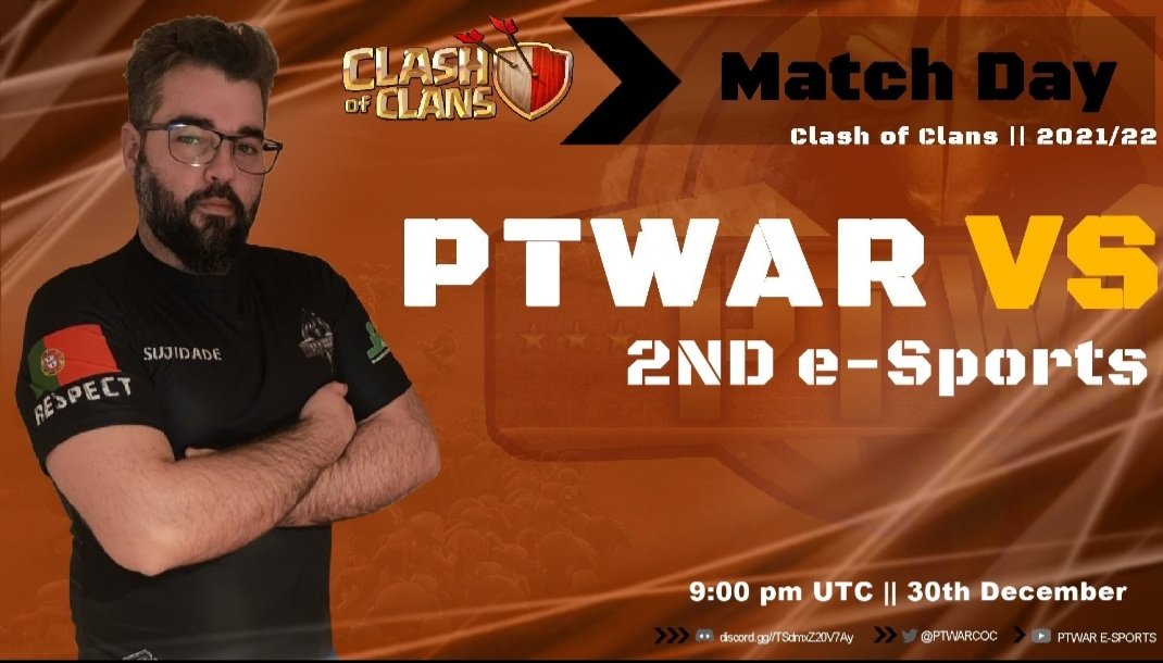 ptwar_coc's tweet photo. ⚔ Game Day ⚔
Time to bounce back for the last match of the year.
🏆 #MSDCup
🆚️ 2ND e-Sports
⏰ 9 pm UTC
Good luck boys 🇵🇹 https://t.co/49FfWUWMNS