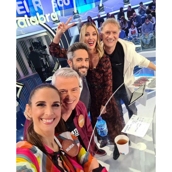 Nuria Fergó ayer en su último programa de "Pasapalabra"