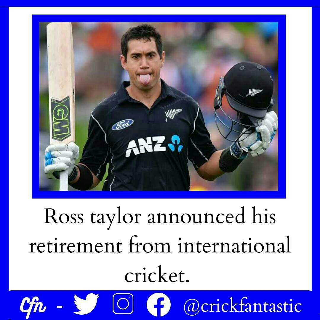 crickfantastic's tweet photo. @RossLTaylor will retire from international cricket after the end of 2022 home season. 
.
.
for latest cricket updates Follow - @crickfantastic 
.
.
#cricketfans #cricket #cricketer #NewZealand https://t.co/9FlZMZbi2i