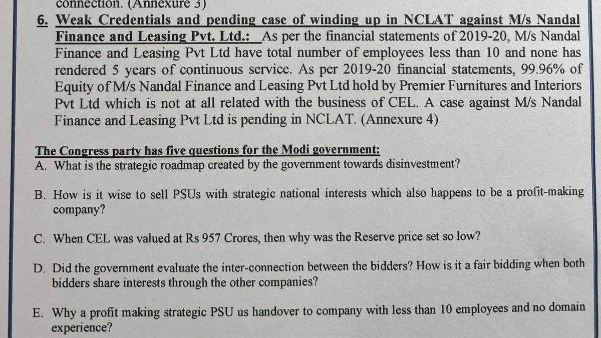 PORajuSingh's tweet photo. विडंबना देखिए जिस कंपनी के पास बैंक के लोन चुकाने के पैसे नही हैं और NCLAT में केस चल रहा है, उसने CEL जैसे लगभग 1600cr के कीमत वाले PSU को मात्र 200cr में खरीदा है!! #Privatization or #Loot https://t.co/O3JQ0e37w1